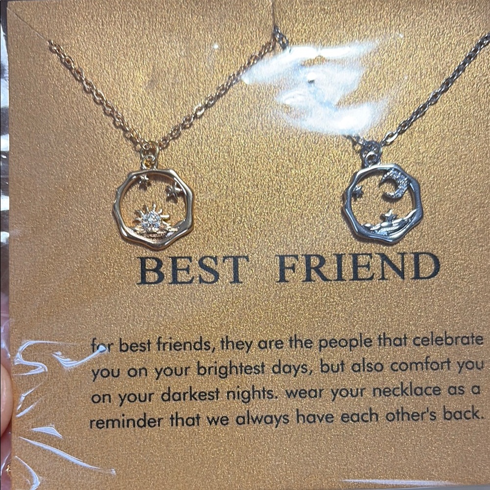 Best Friend Gold and Silver Necklace Set